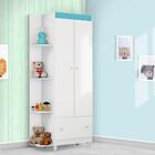 Guarda Roupa De Bebê Com Prateleiras Azul Gutti Estrela