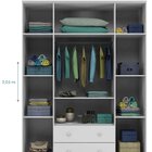 Guarda Roupa De Bebê Infantil 4 Portas 2 Gavetas Helena Branco