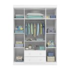 Guarda Roupa De Bebê Infantil 4 Portas 2 Gavetas Helena Branco