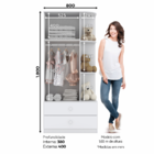 Guarda-roupa De Bebê Labirinto 2 Portas 2 Gavetas Branco - He