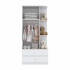 Guarda-roupa De Bebê Labirinto 2 Portas 2 Gavetas Branco - He
