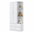 Guarda-roupa De Bebê Labirinto 2 Portas 2 Gavetas Branco - He