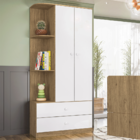 Guarda-roupa De Bebê Labirinto 2 Portas 2 Gavetas Rústico/bra