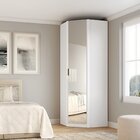 Guarda-roupa De Canto 1 Porta Com Espelho Altezza Branco