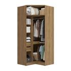 Guarda-roupa De Canto 2 Portas Kappesberg Adapt Nogueira/azul