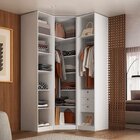 Guarda-roupa De Canto 3 Portas 100% Mdf Altezza Clean Branco