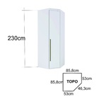 Guarda Roupa De Canto 45 Modular Mdf Lotus Belmax Branco