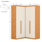 Guarda Roupa De Canto 4 Portas 4 Gavetas Tuim Yescasa Cinamom