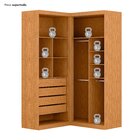 Guarda Roupa De Canto 4 Portas 4 Gavetas Tuim Yescasa Cinamom