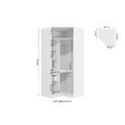 Guarda-roupa De Canto Closet Kappesberg Adapt Branco 105cm