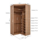 Guarda Roupa De Canto Closet Modular Com 6 Prateleiras Hera C