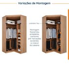 Guarda Roupa De Canto Closet Modular Com 6 Prateleiras Hera C