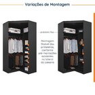Guarda Roupa De Canto Closet Modular Com 6 Prateleiras Hera C