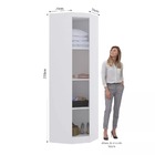Guarda Roupa De Canto Diagonal Modulado 70cm 1 Porta Com Espe
