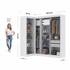 Guarda-roupa De Canto Modulado 7 Portas Paris Branco