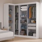 Guarda-roupa De Canto Modulado 7 Portas Paris Branco