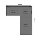 Guarda-roupa De Canto Modulado 7 Portas Paris Cinamomo/off Wh