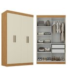 Guarda-roupa De Canto Modulado 7 Portas Paris Cinamomo/off Wh