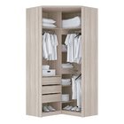 Guarda Roupa De Canto Modulado Closet Doce Vida Carvalho Com