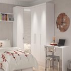 Guarda-roupa De Canto Oblíquo 1 Porta Com Espelho Infantil In