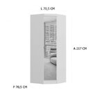 Guarda-roupa De Canto Oblíquo 1 Porta Com Espelho Infantil In