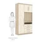 Guarda Roupa De Canto Painel Giratório Para Tv C/ Cabeceira