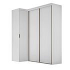 Guarda-roupa De Canto Porta De Correr 3 Portas Spacios Branco