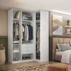 Guarda-roupa De Canto Reto 100% Mdf 4 Portas Altezza Clean Br