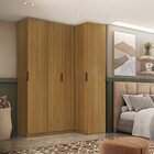 Guarda-roupa De Canto Reto 100% Mdf 4 Portas Altezza Clean Fr