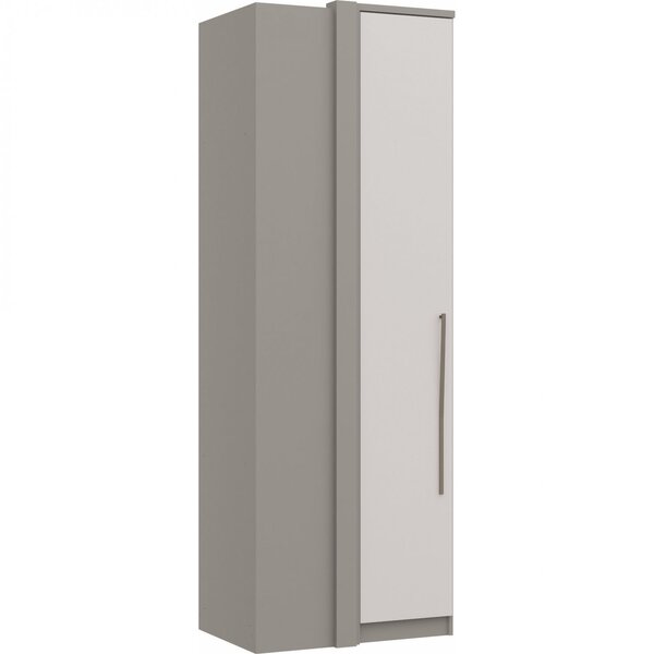 Guarda-roupa De Canto Reto 1 Porta Elegance  Níquel/blanc