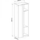 Guarda-roupa De Canto Reto 1 Porta Elegance  Níquel/blanc