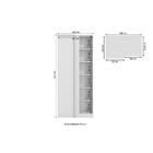 Guarda-roupa De Canto Reto 1 Porta Kappesberg Adapt Branco