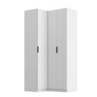 Guarda-roupa De Canto Reto 3 Portas Mdf Altezza Clean Branco