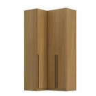 Guarda-roupa De Canto Reto 3 Portas Mdf Altezza Trend Freijó
