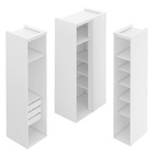 Guarda Roupa De Canto Reto 3 Portas Mdf Lotus Belmax Carvalho