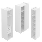 Guarda Roupa De Canto Reto 3 Portas Mdf Lotus Belmax Carvalho