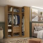 Guarda-roupa De Canto Reto 4 Portas Espelho Altezza Clean  Fr