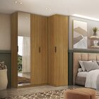 Guarda-roupa De Canto Reto 4 Portas Espelho Altezza Clean  Fr