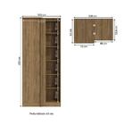 Guarda-roupa De Canto Reto Kappesberg Adapt Nogueira 105cm