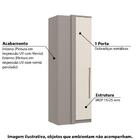 Guarda Roupa De Canto Reto Modulado 1 Porta Elegance Móveis C