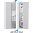 Guarda Roupa De Canto Reto Modulado 90cm 1 Porta Com Espelho