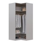 Guarda-roupa De Canto Reto Modular 95cm Sem Portas Com Cabide