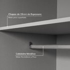 Guarda-roupa De Canto Reto Modular 95cm Sem Portas Com Cabide