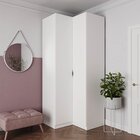 Guarda Roupa De Canto Reto Modular Com 3 Prateleiras 2 Gaveta