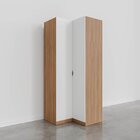 Guarda Roupa De Canto Reto Modular Com 3 Prateleiras 2 Gaveta