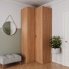 Guarda Roupa De Canto Reto Modular Com 3 Prateleiras 2 Gaveta