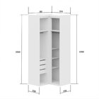 Guarda-roupa De Canto Spacios 2 Portas Branco