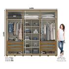 Guarda-roupa De Casal 06 Portas Atalaia Henn - Nature/off Whi