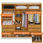 Guarda-roupa De Casal 100% Mdf 6 Portas 4 Gavetas 11 Pratelei