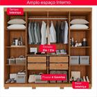 Guarda-roupa De Casal 100% Mdf 8 Portas 4 Gavetas Itália - Tu